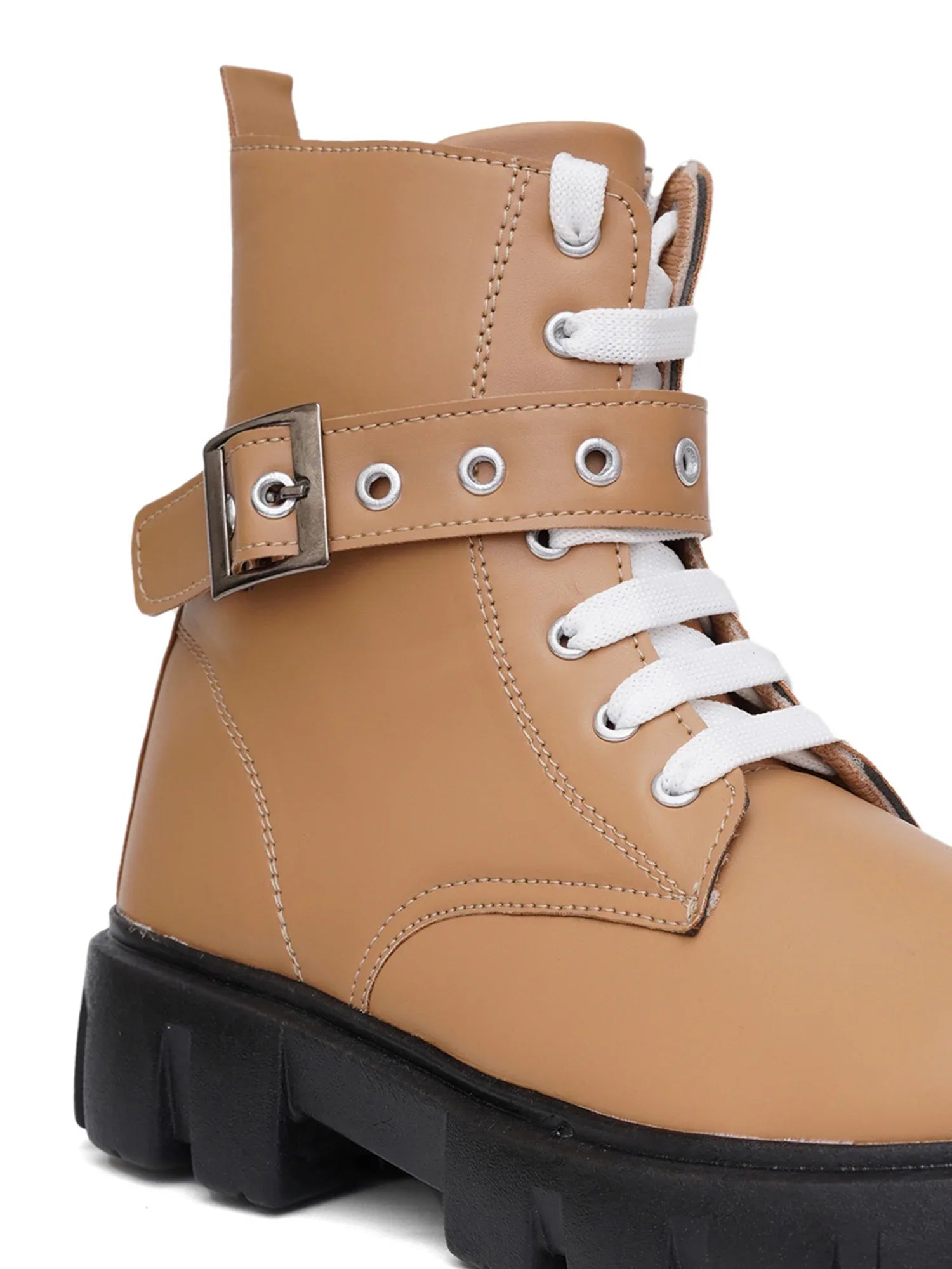 Street Style Lace-Up Ankle Boots for Women