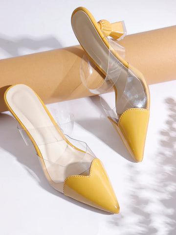 Transparent Strap Statement Heels