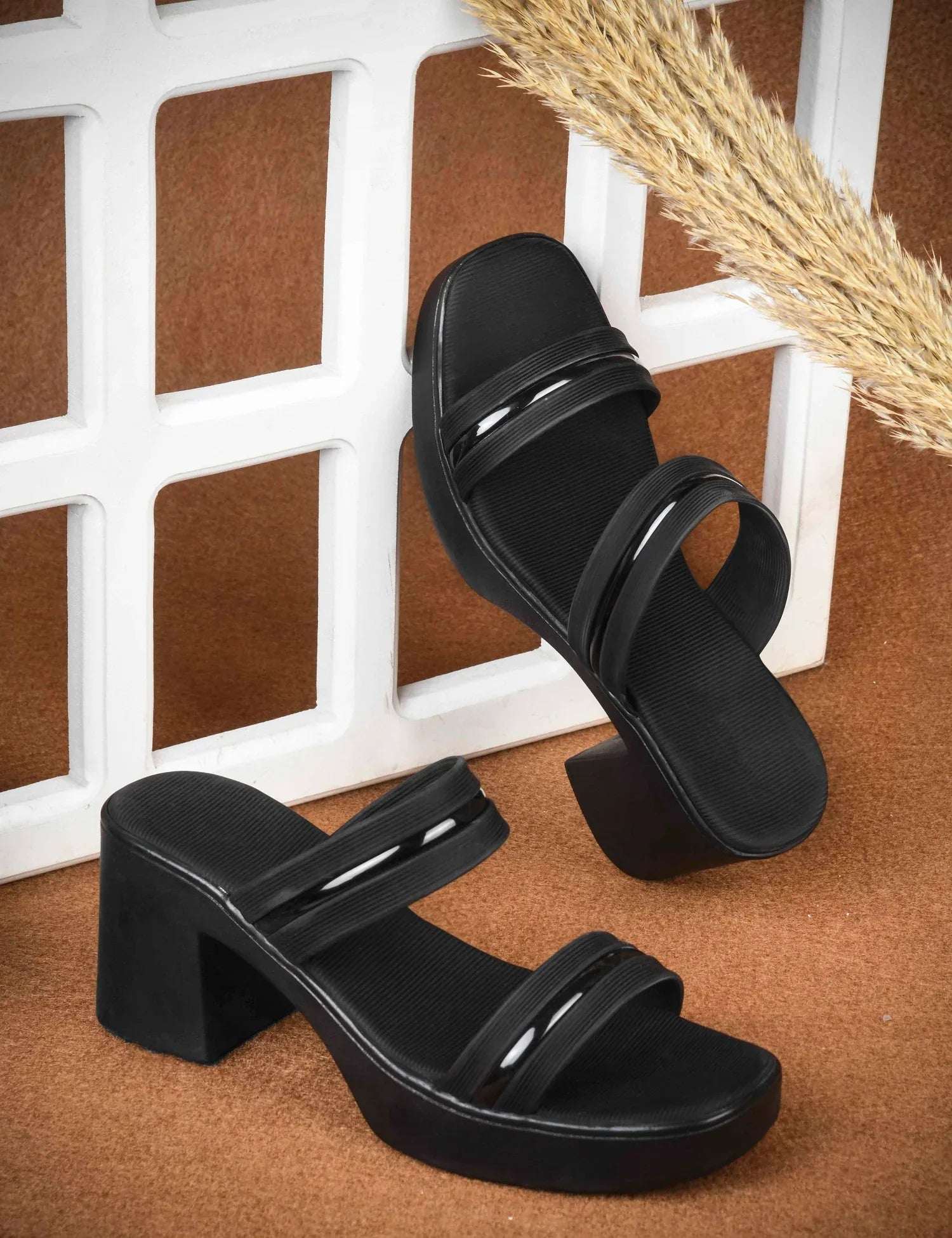 Trendy Slip-On Heeled Sandals