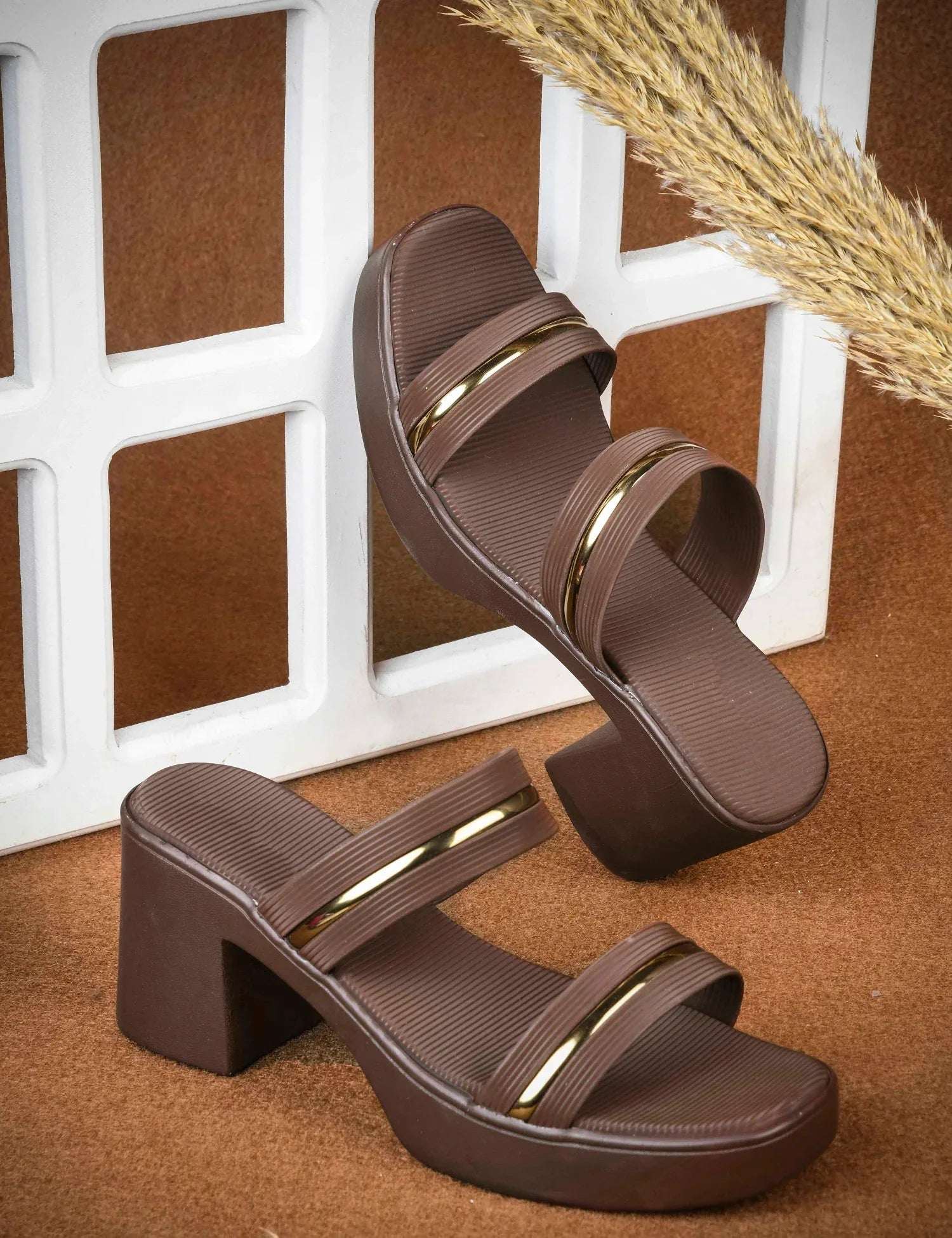 Trendy Slip-On Heeled Sandals