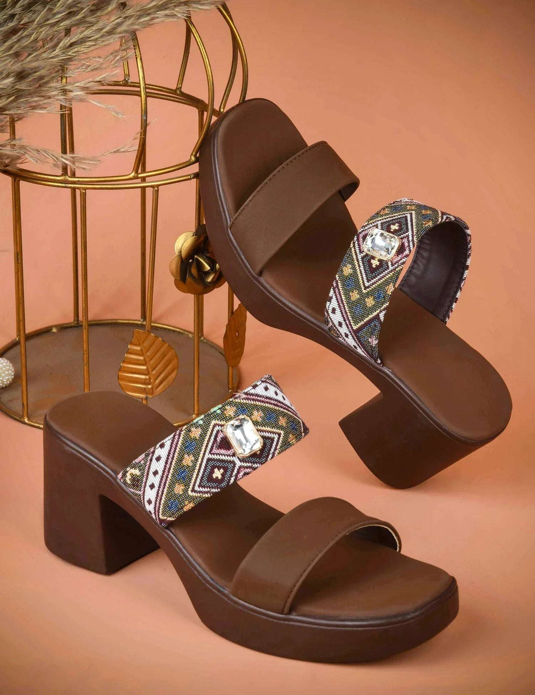 Trendy Slip-On Heeled Sandals