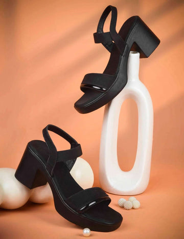 Stylish Open Toe Block Heels