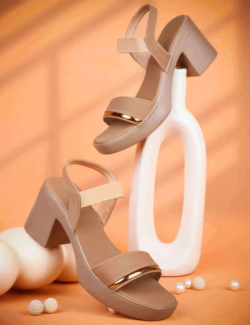 Stylish Open Toe Block Heels