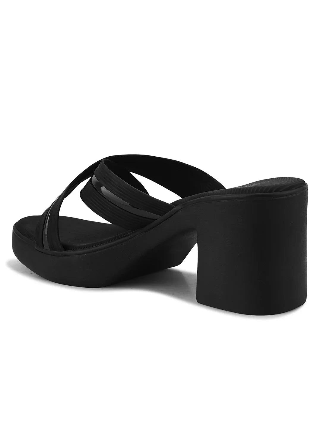 Party Wear Block Heels with Shimmer Detail