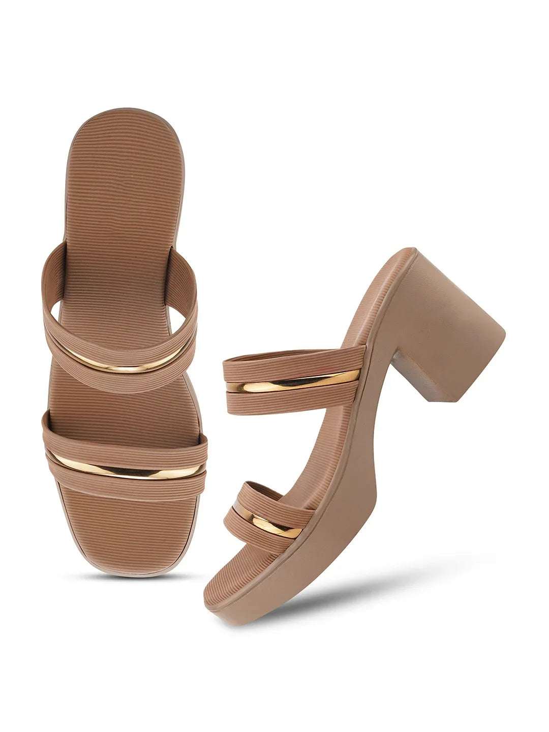 Elegant Open Toe Heeled Sandals with Crystal Accent