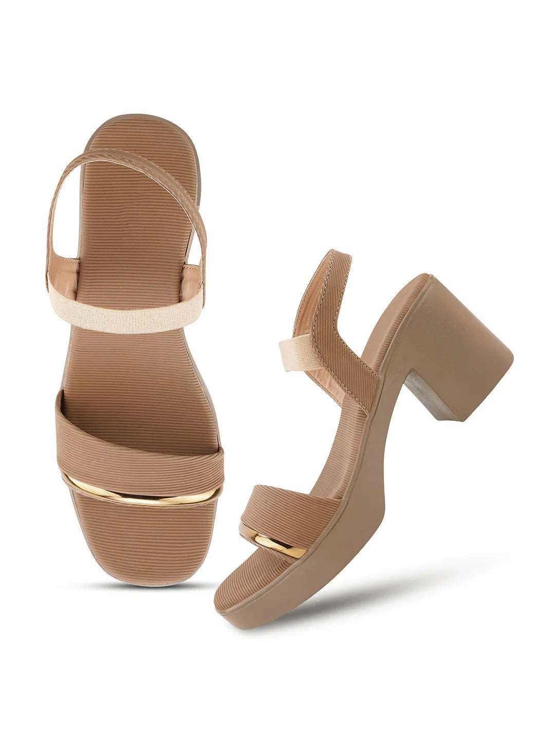 Stylish Open Toe Block Heels
