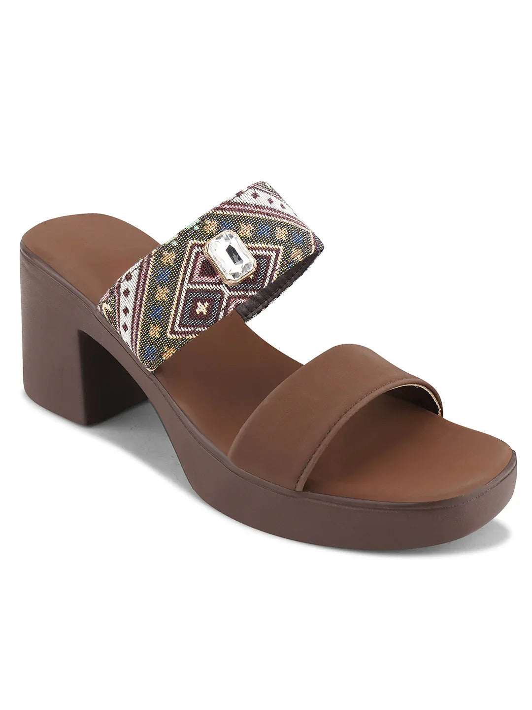 Trendy Slip-On Heeled Sandals