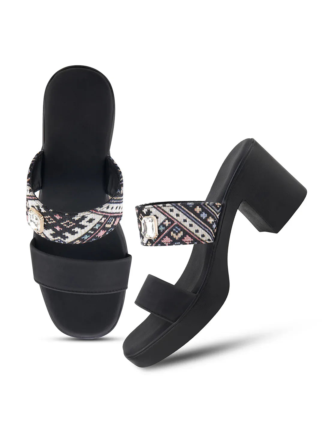 Trendy Slip-On Heeled Sandals