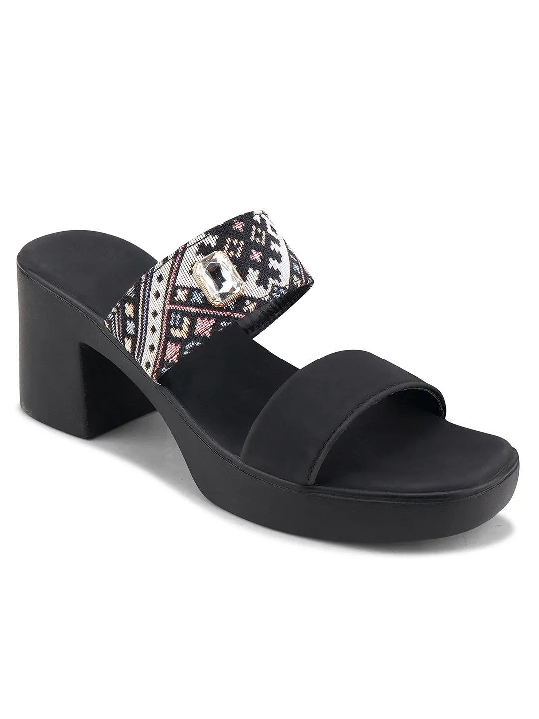 Trendy Slip-On Heeled Sandals