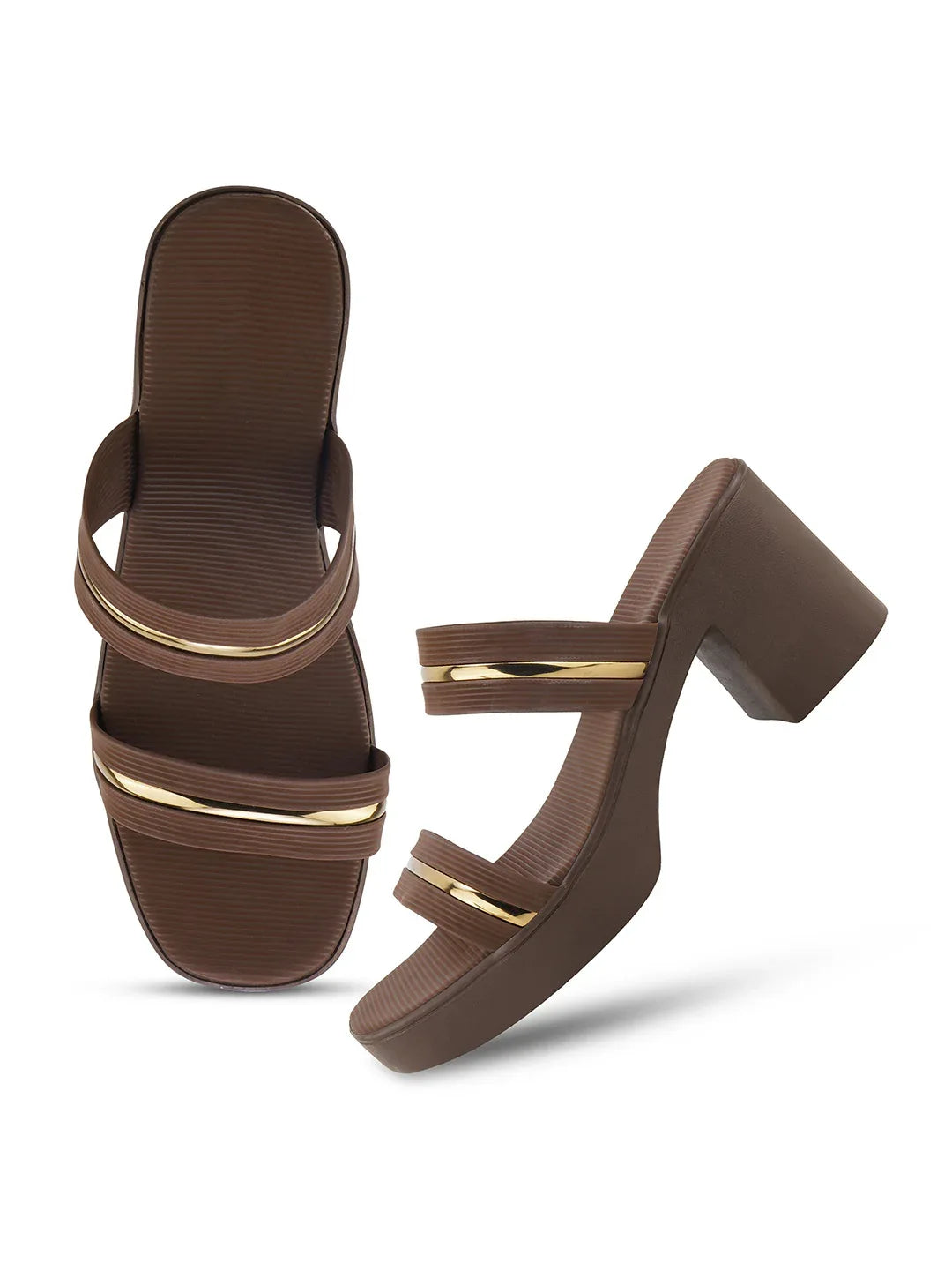 Trendy Slip-On Heeled Sandals