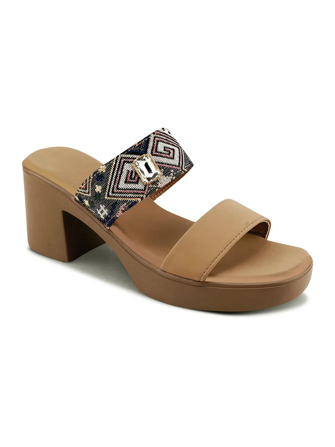 Trendy Slip-On Heeled Sandals