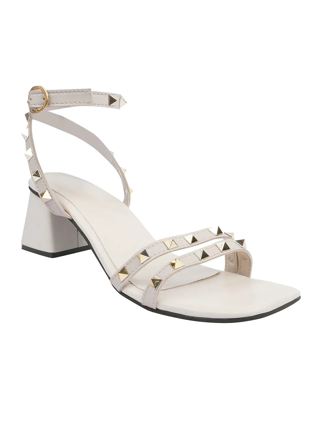 Statement Stud Block Heels
