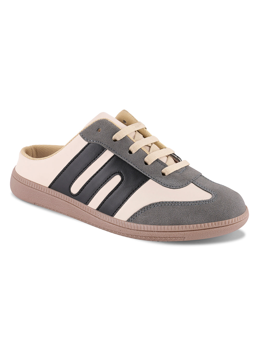 Retro Lace-Up Casual Mule Style Sneakers with Lace-up
