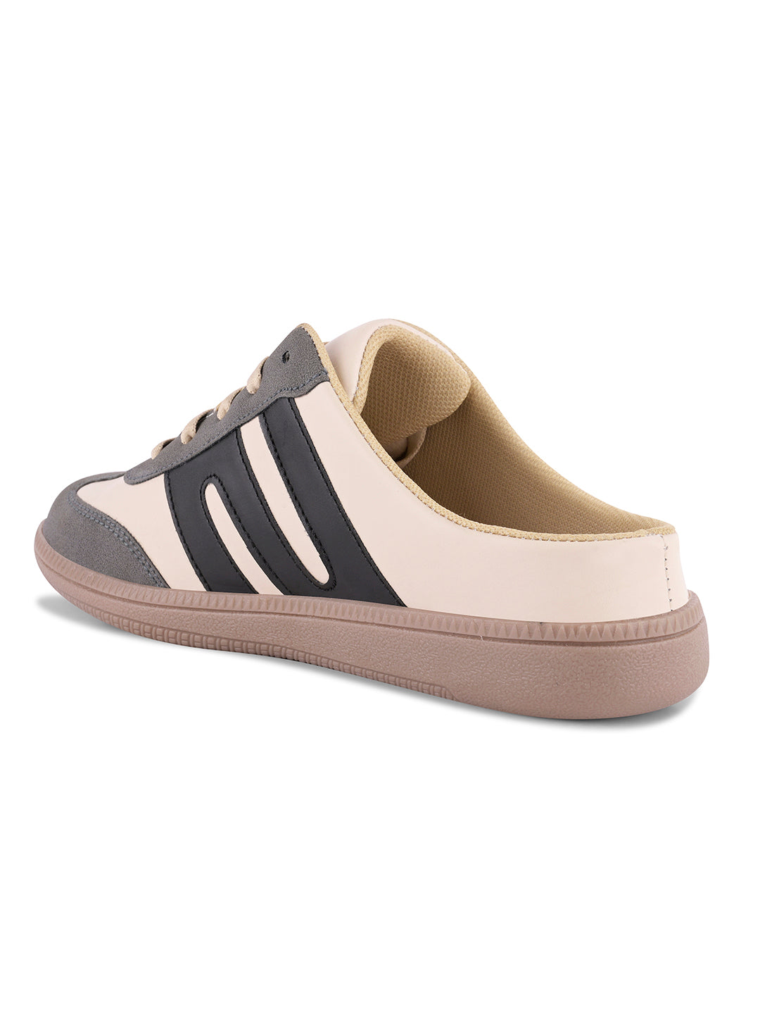 Retro Lace-Up Casual Mule Style Sneakers with Lace-up