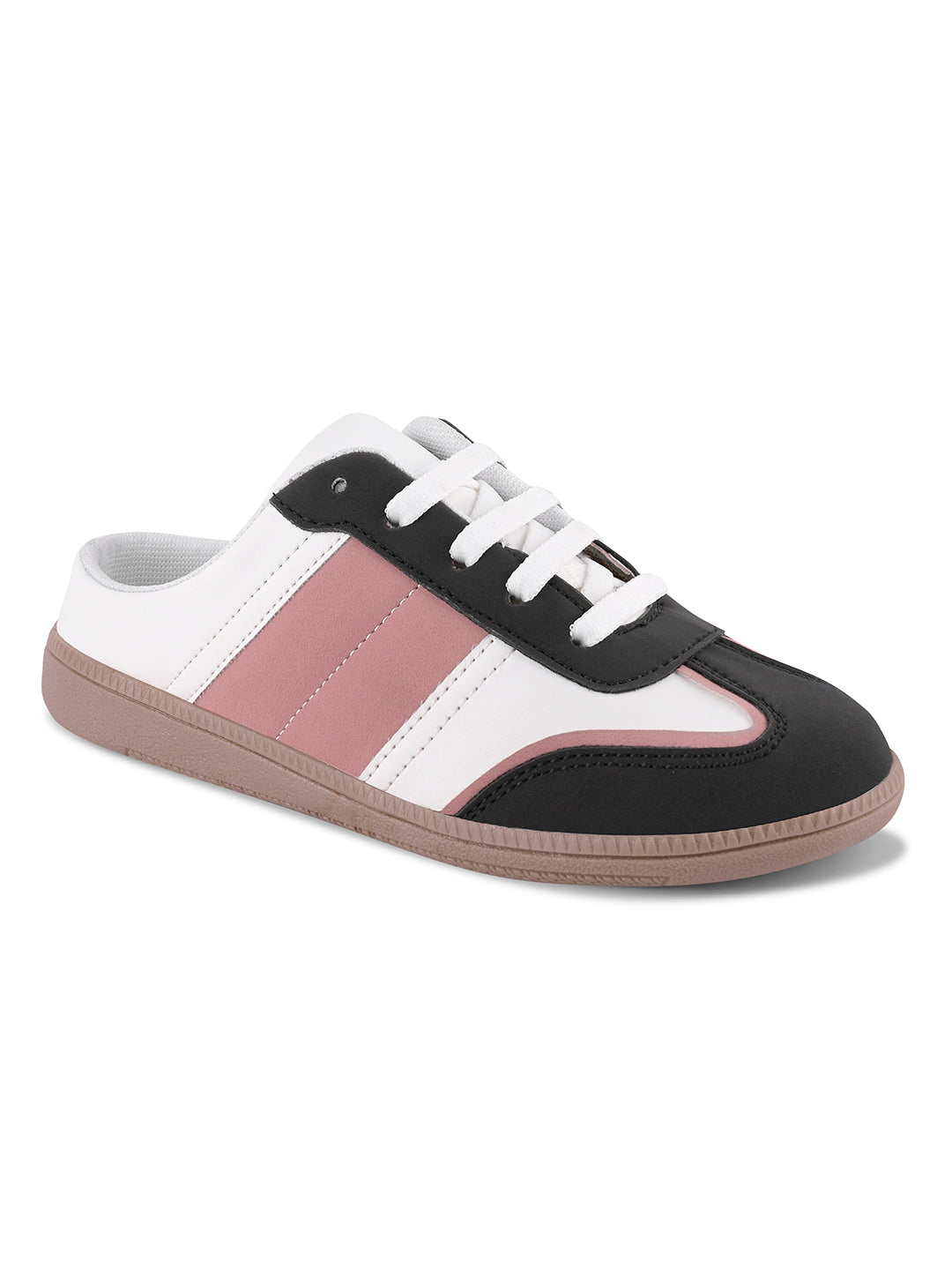 Retro Street Style Mules Sneakers with Lace-up