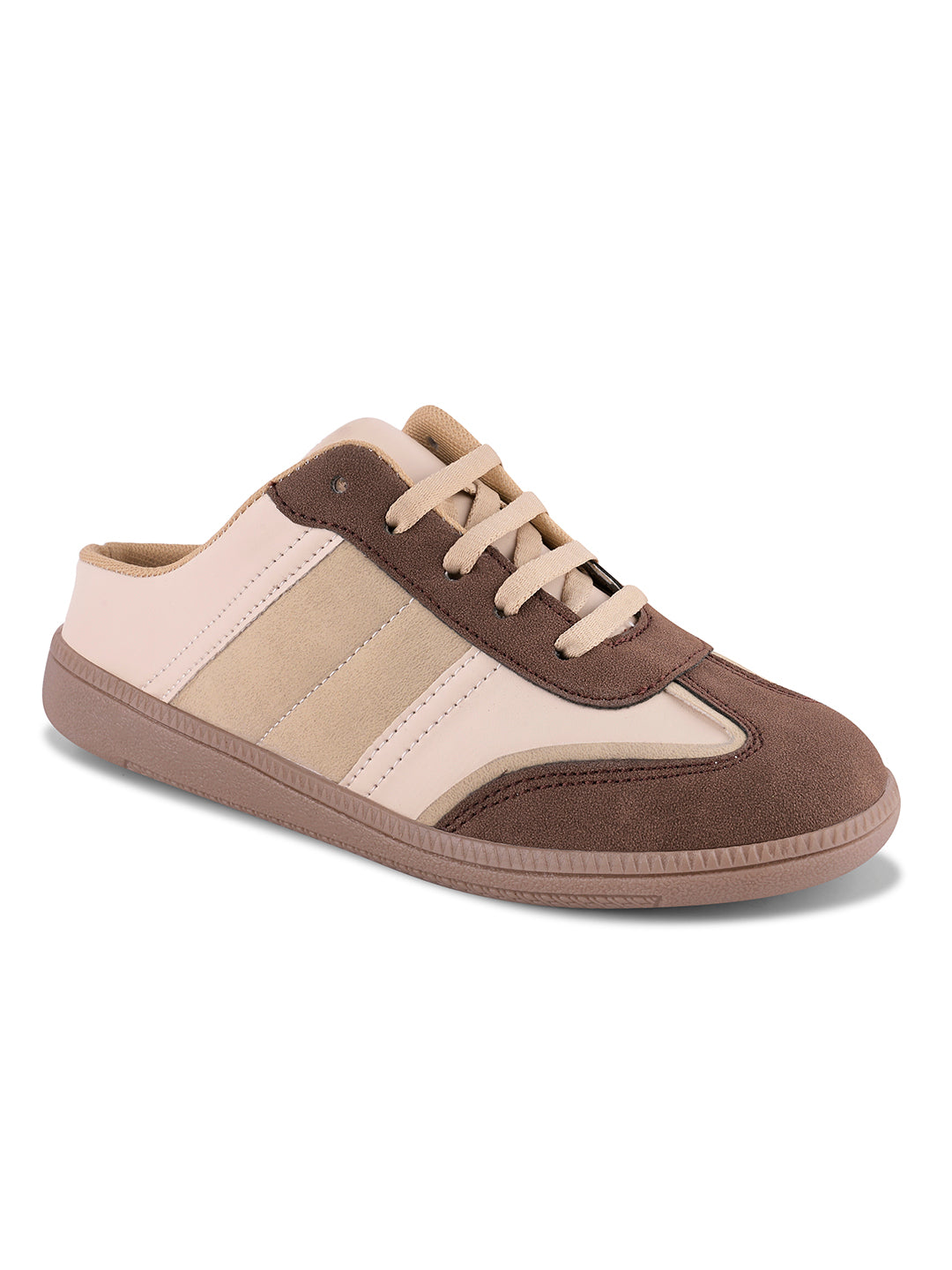 Retro Street Style Mules Sneakers with Lace-up