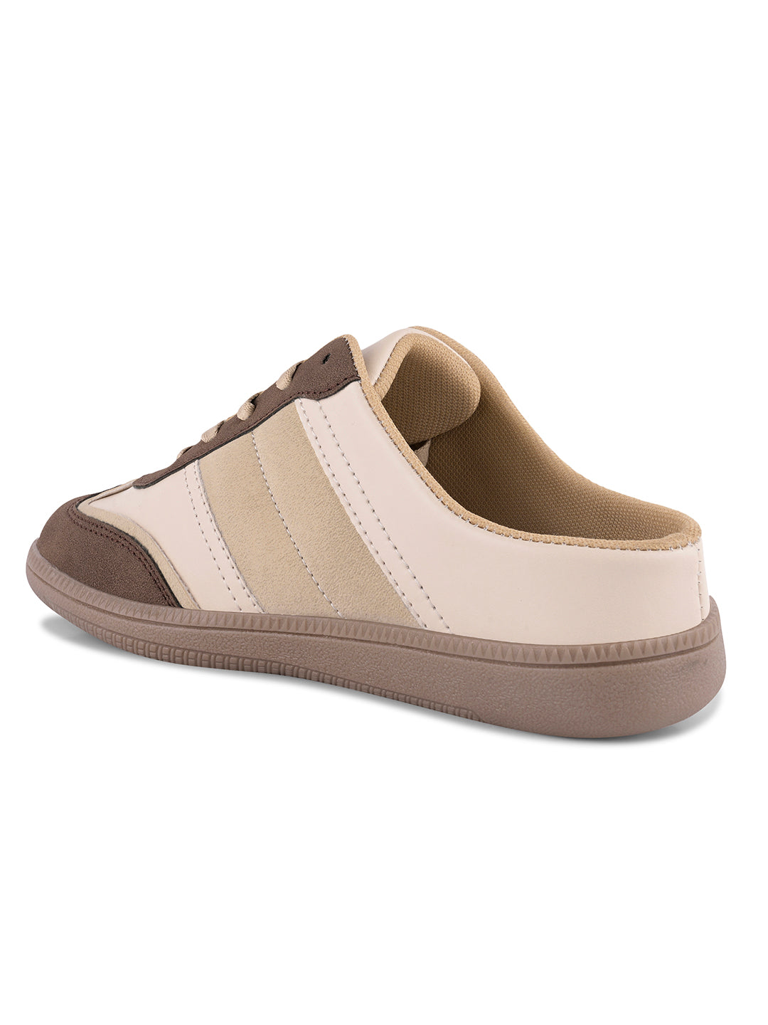 Retro Street Style Mules Sneakers with Lace-up