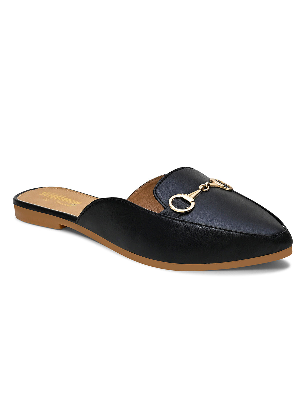Classic Pointed Toe Mule with Metal Horsebit Detail