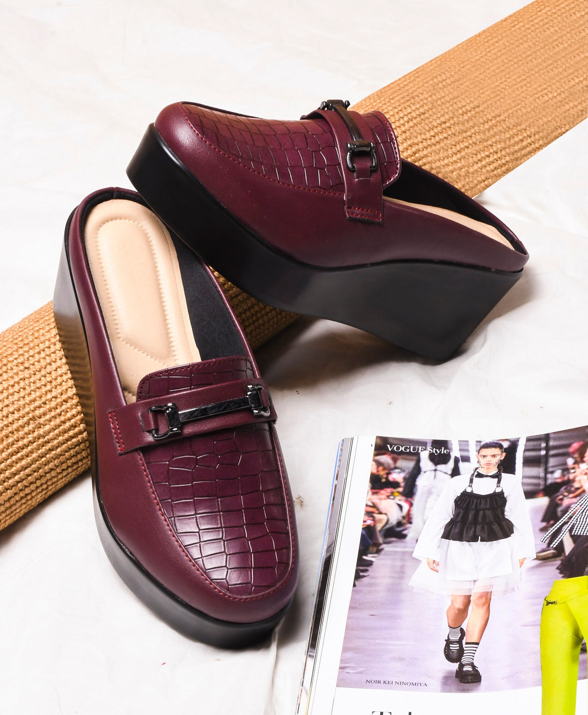 Everyday Comfort Low Wedge Slip-On Mules