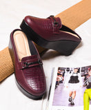 Everyday Comfort Low Wedge Slip-On Mules