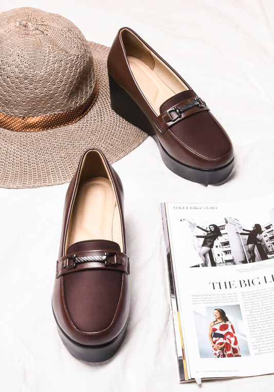 Smart Casual Low Platform Wedge Loafers