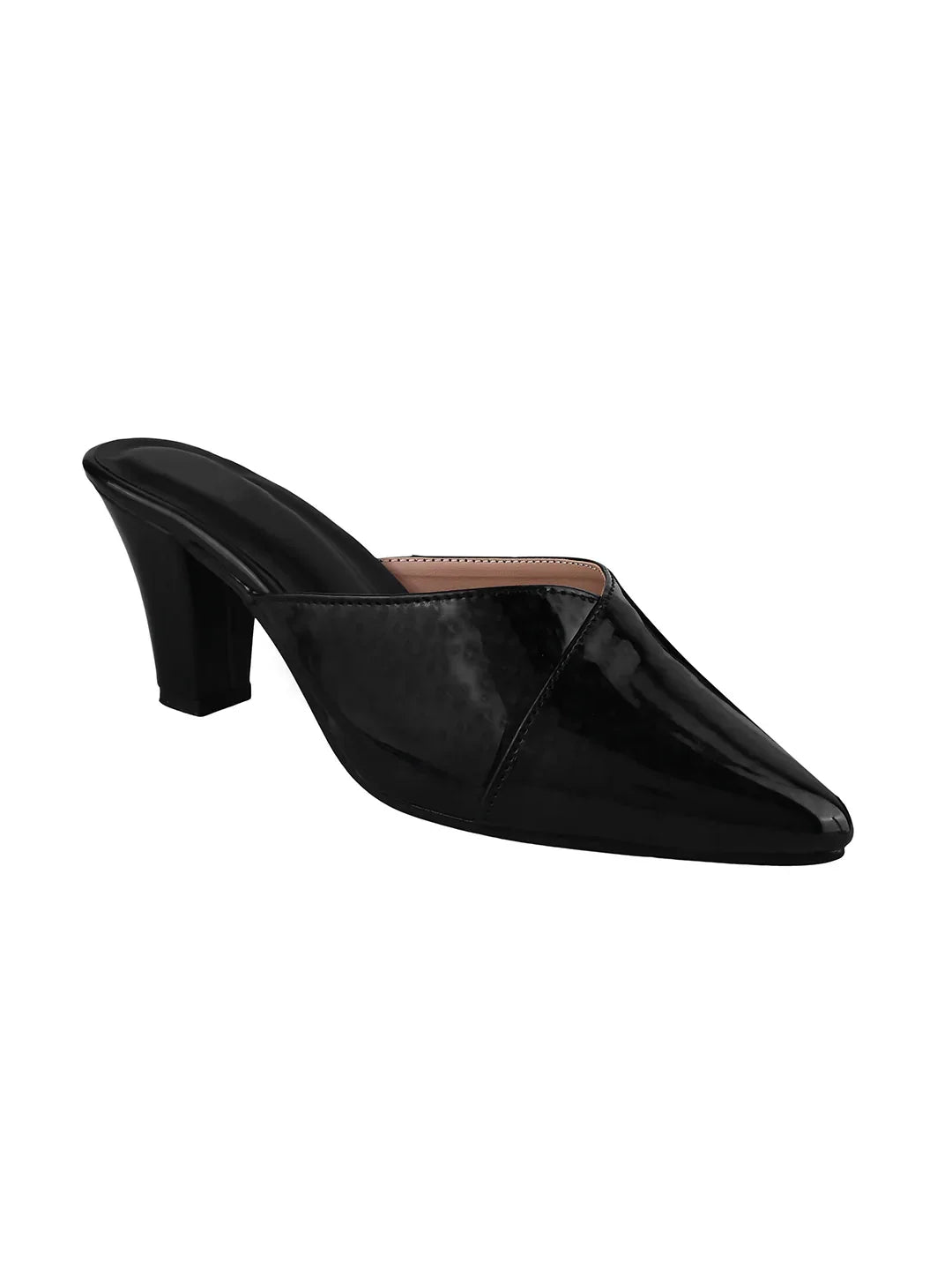 Classic Pointed-Toe Block Heel Mules