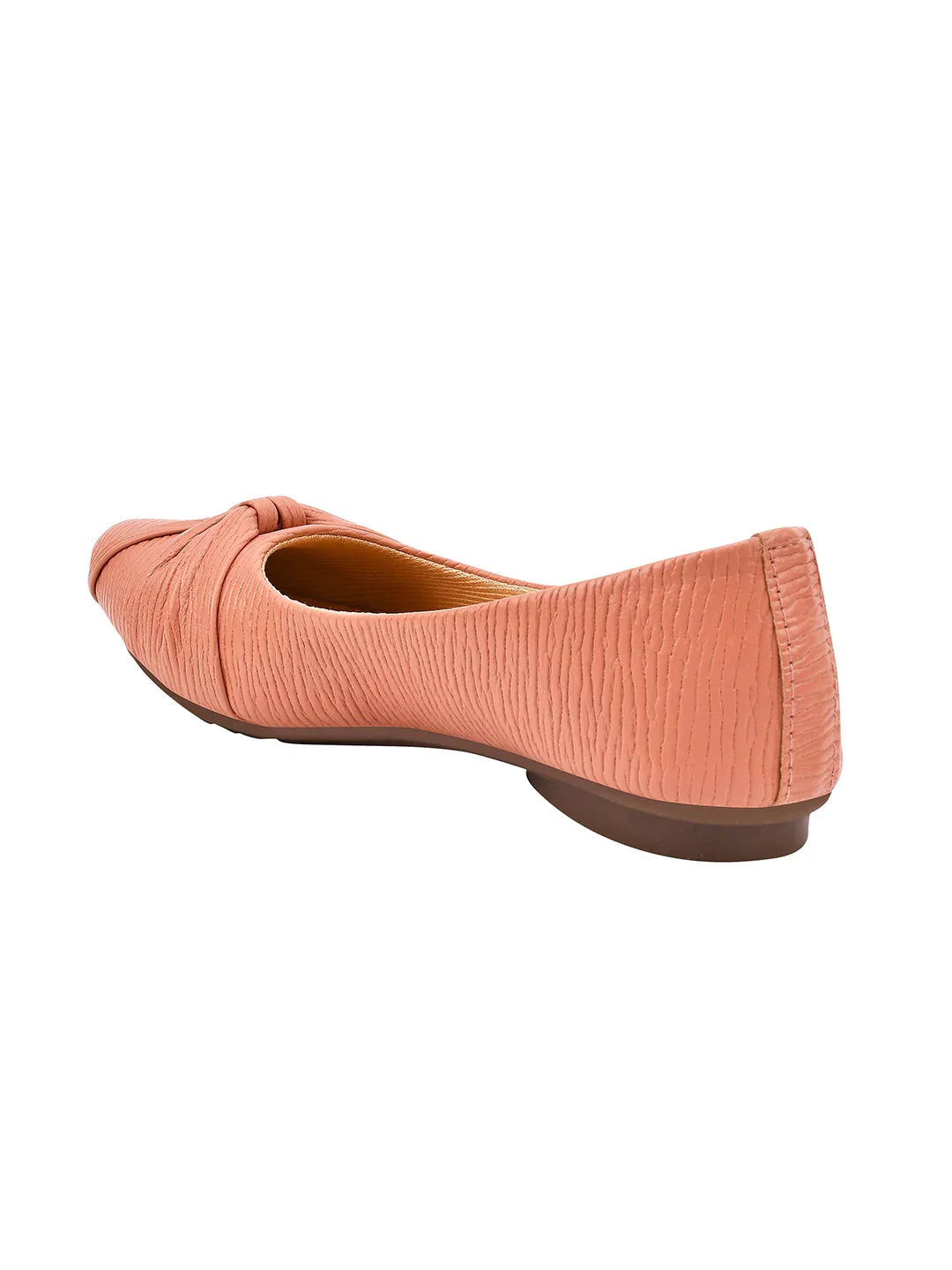 Textured Knot Detail Comfort Ballerinas