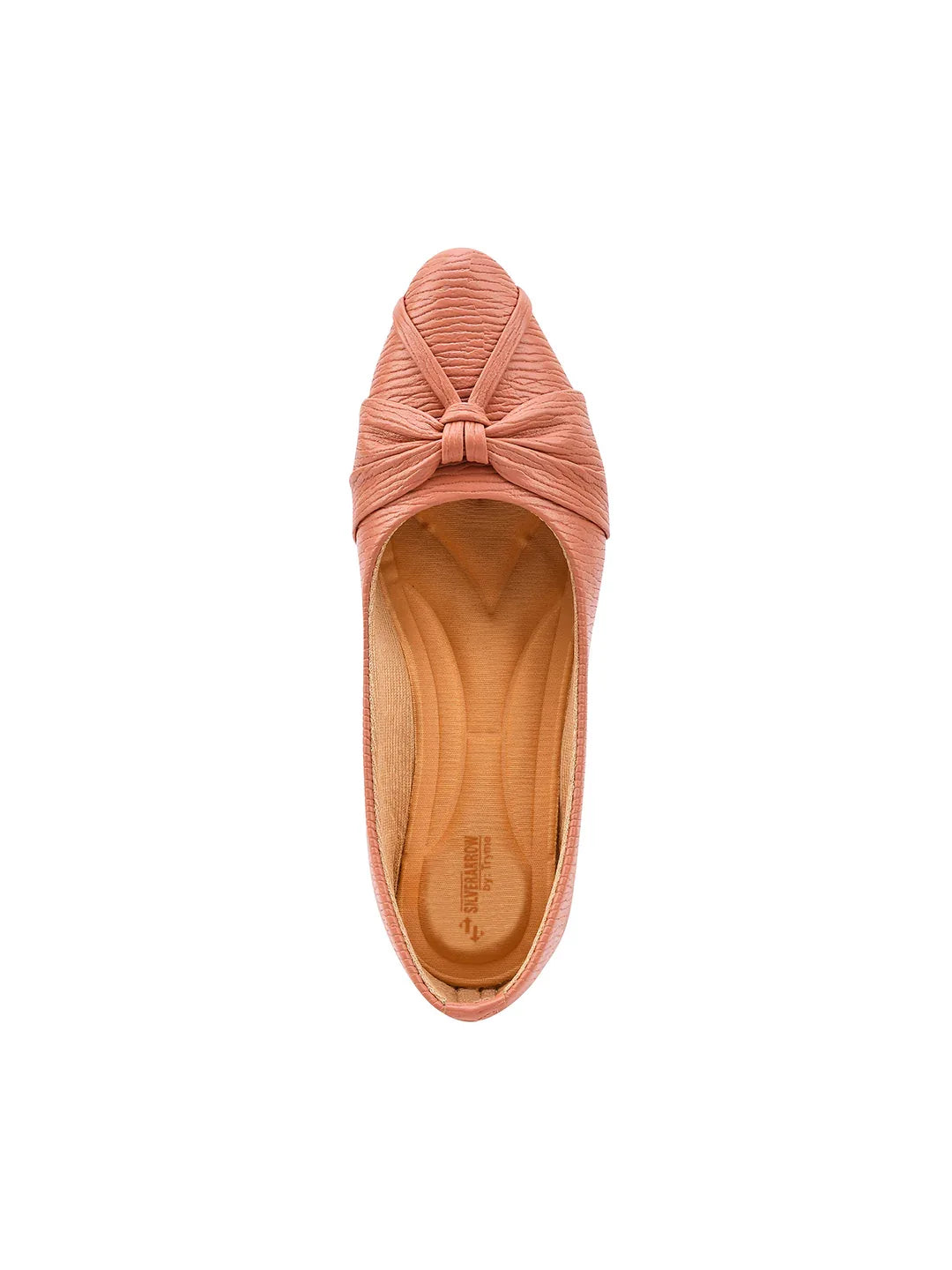 Textured Knot Detail Comfort Ballerinas