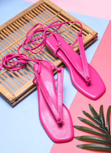 Minimal Tie-Up Strap Flats