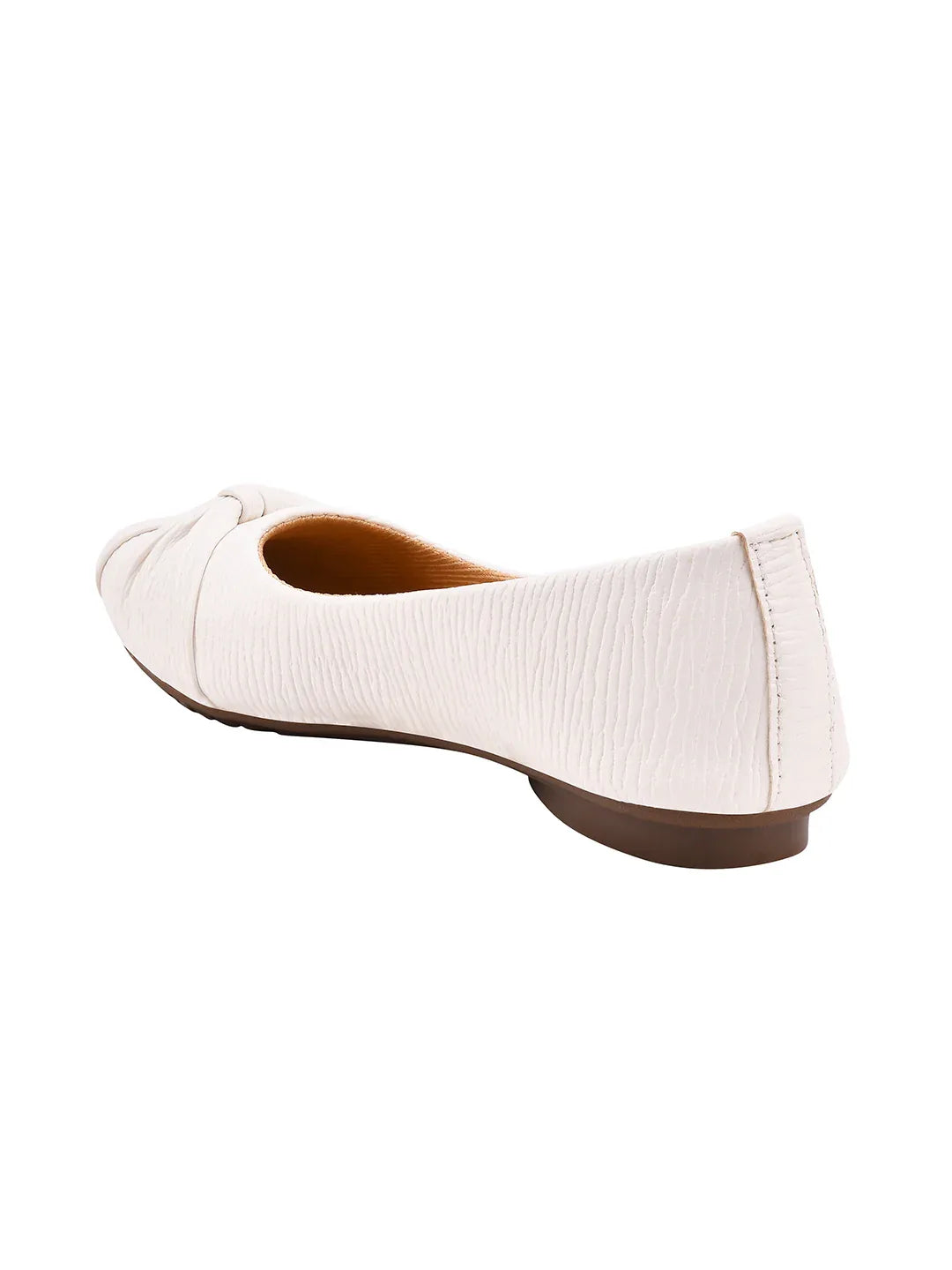 Textured Knot Detail Comfort Ballerinas