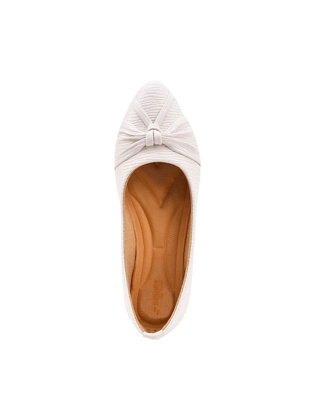 Textured Knot Detail Comfort Ballerinas