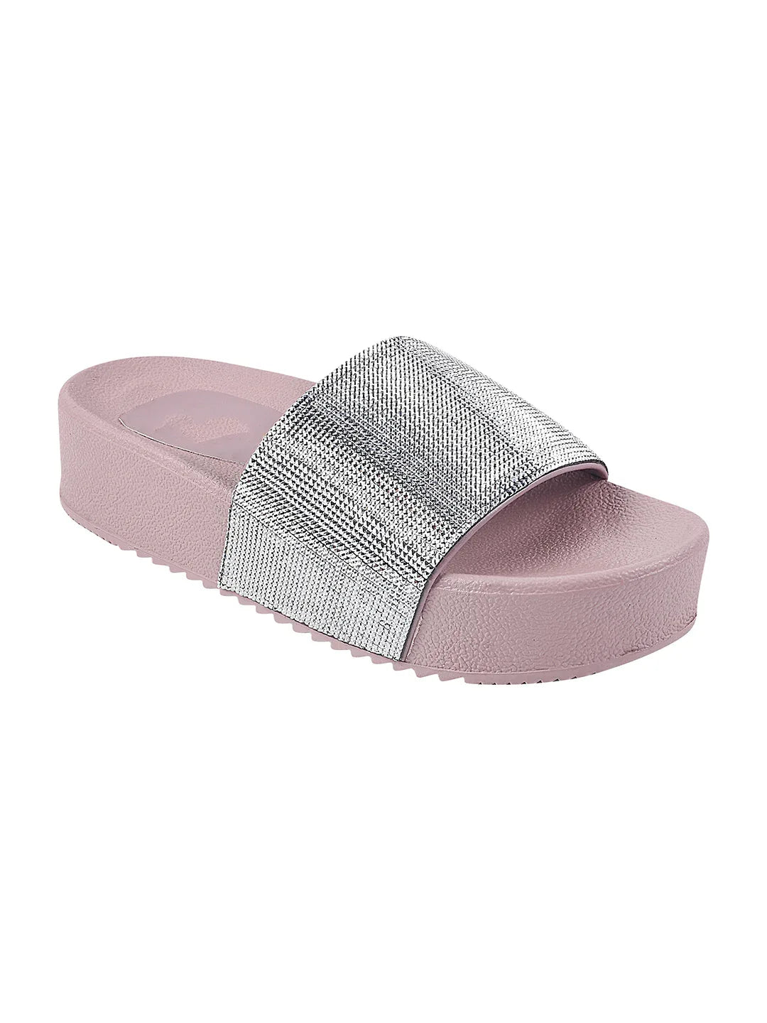 Textured Wide Strap Slides