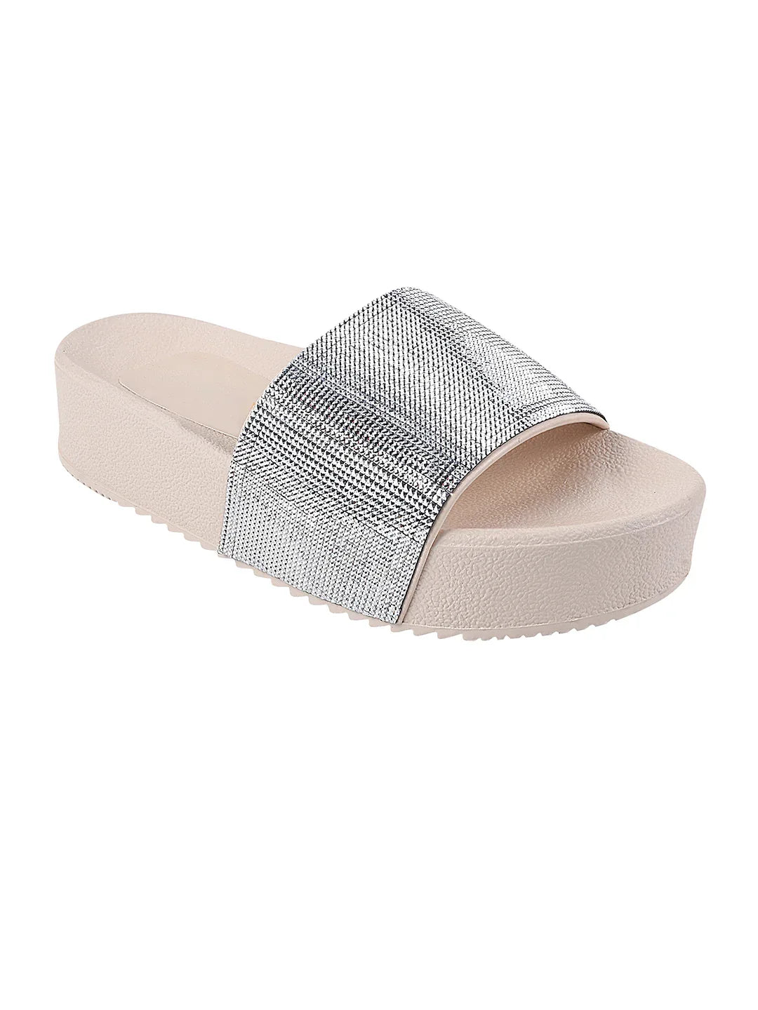 Textured Wide Strap Slides
