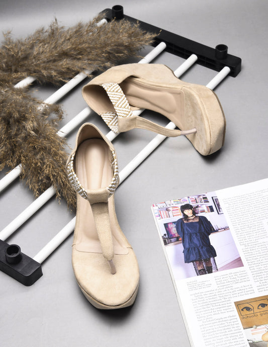 T-Strap Comfort Wedge Sandals