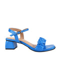 Chic Ruched Block Heel Sandals