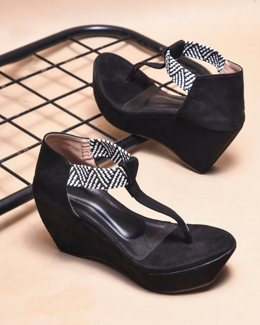 T-Strap Comfort Wedge Sandals