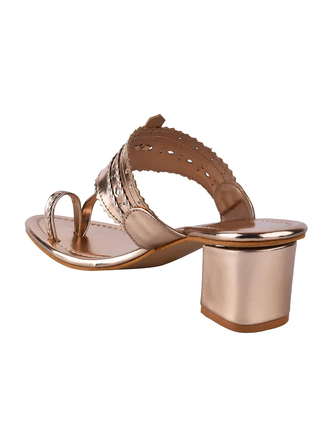 Ethnic Glow Block Heel Sandals