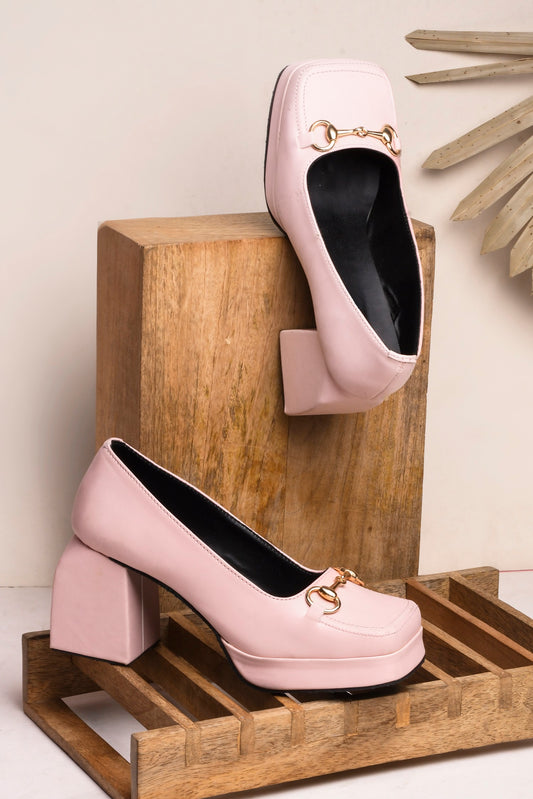 Classic Charm Block Heel Pumps