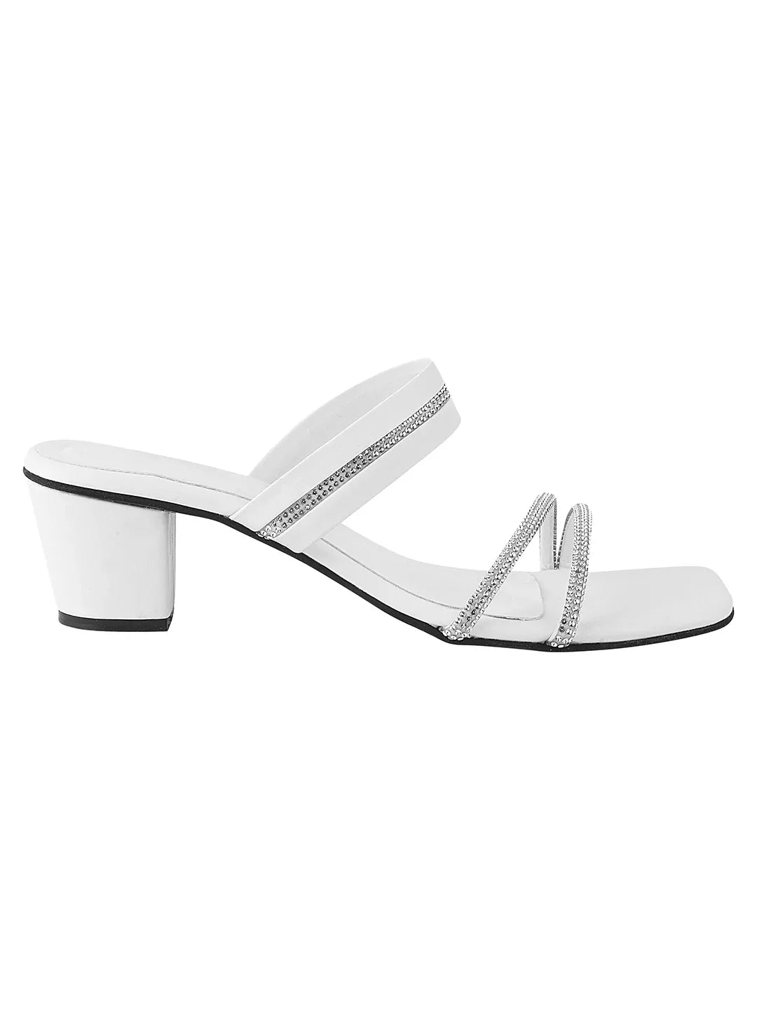 Elegant Shimmer Strap Heels