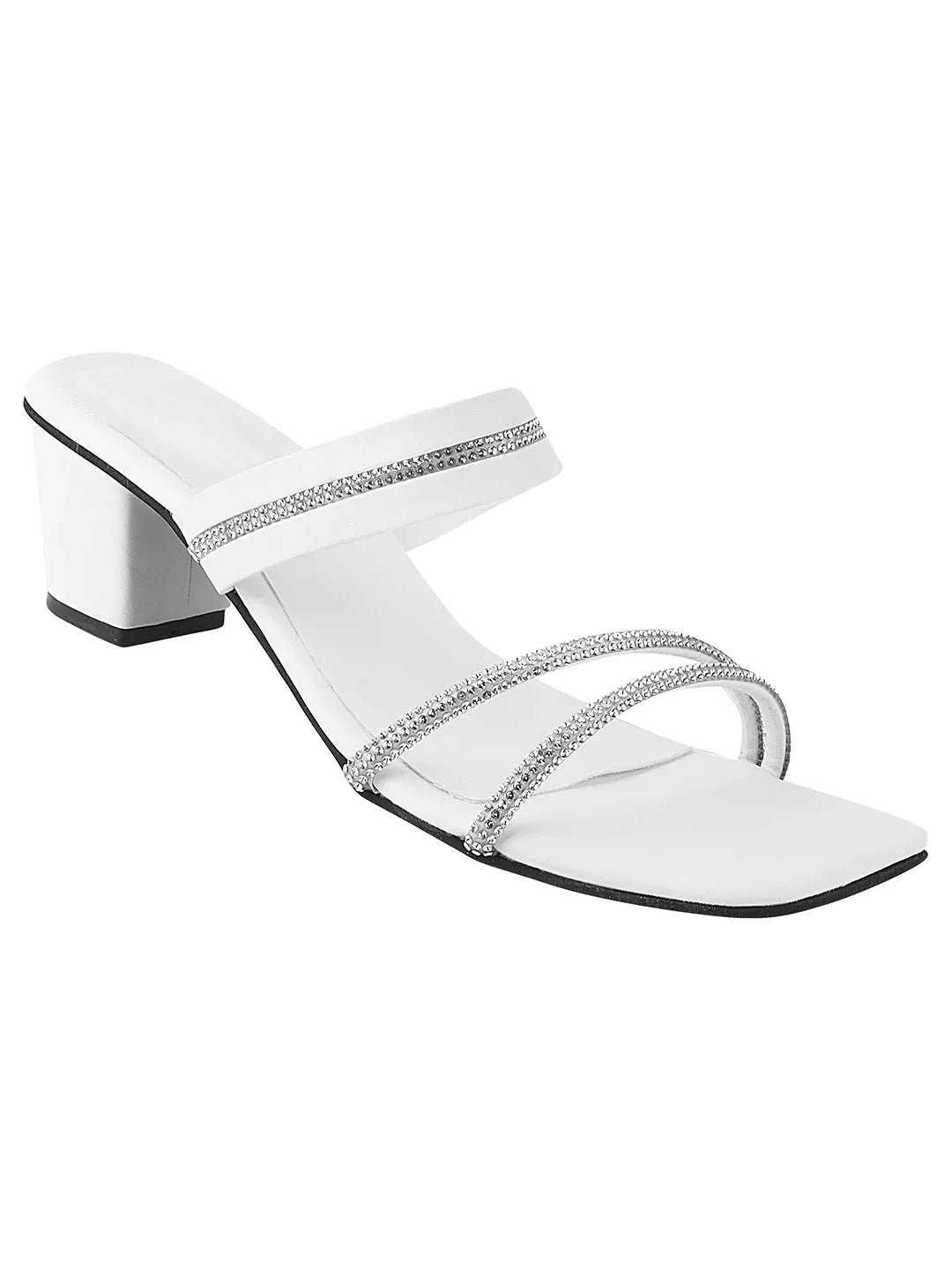 Elegant Shimmer Strap Heels