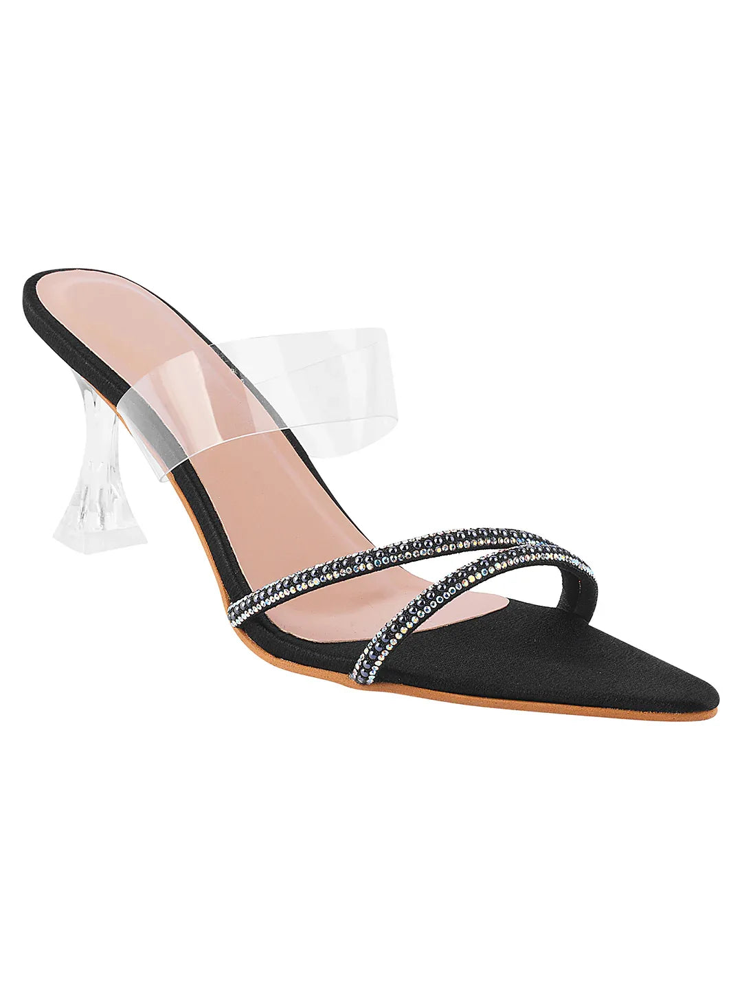 Elegant Pointed Toe Transparent Heels