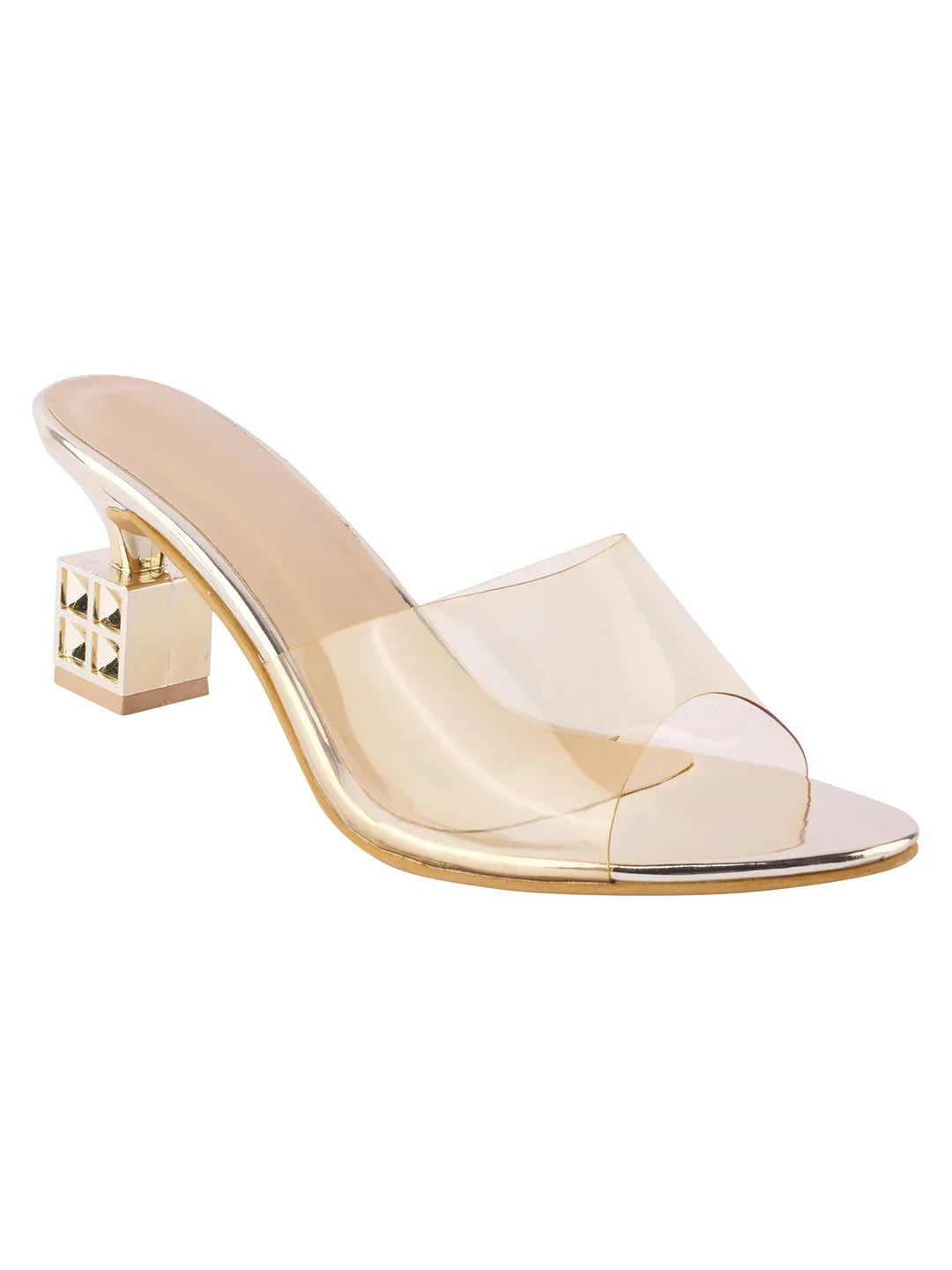 Luxe Studded Block Heel Mules