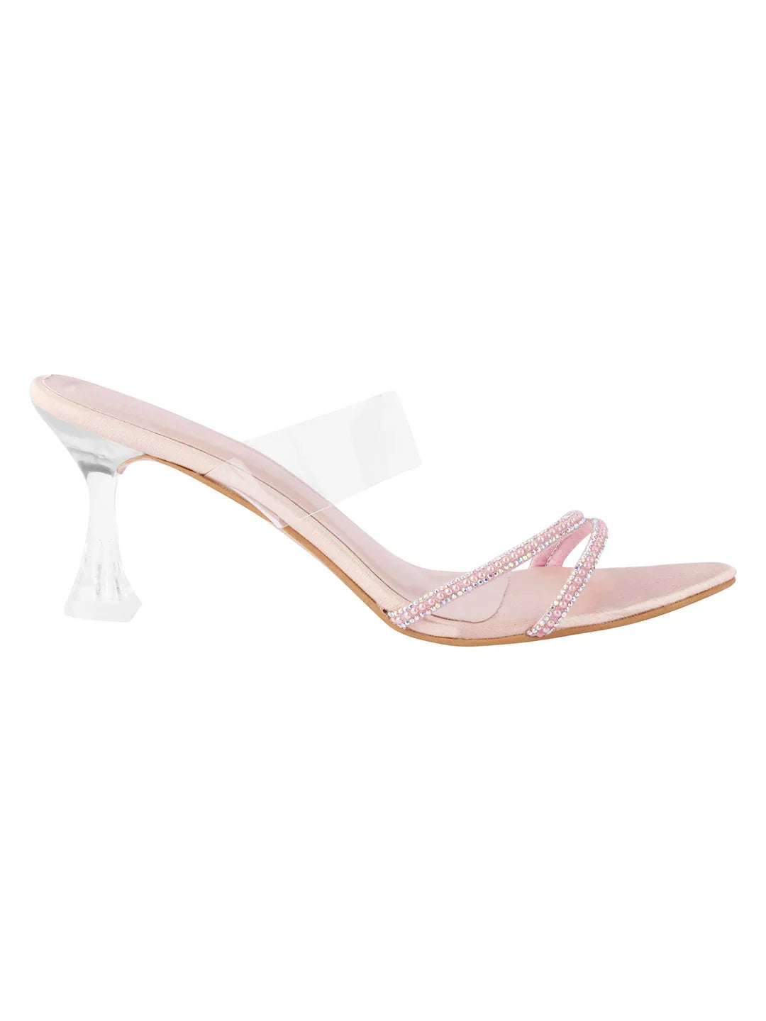 Elegant Pointed Toe Transparent Heels