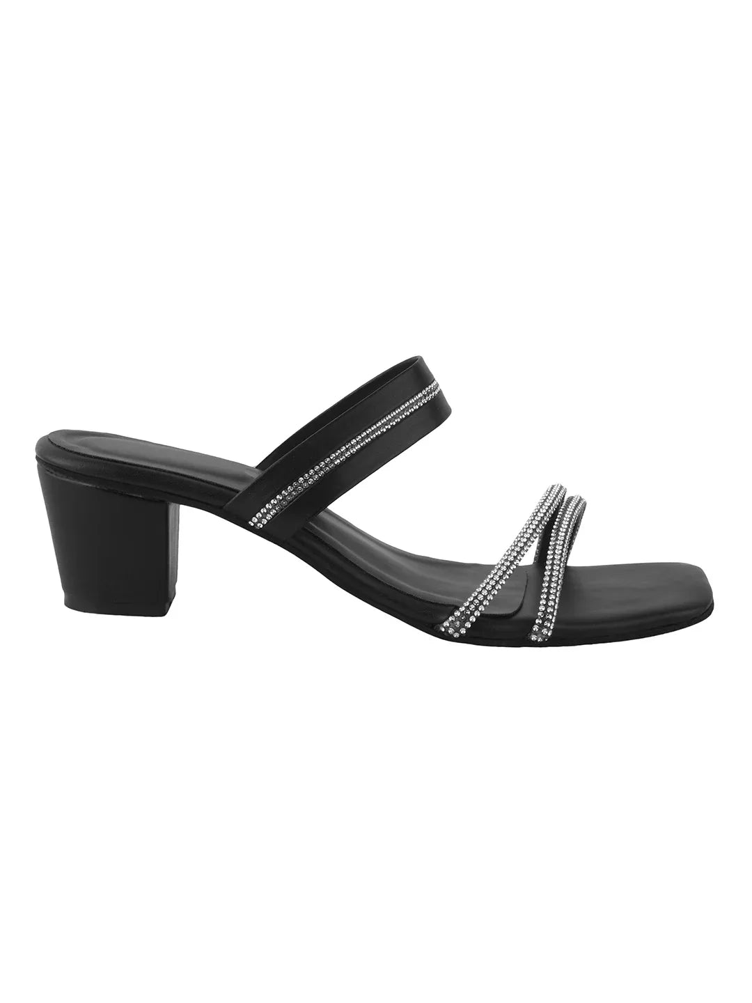 Elegant Shimmer Strap Heels