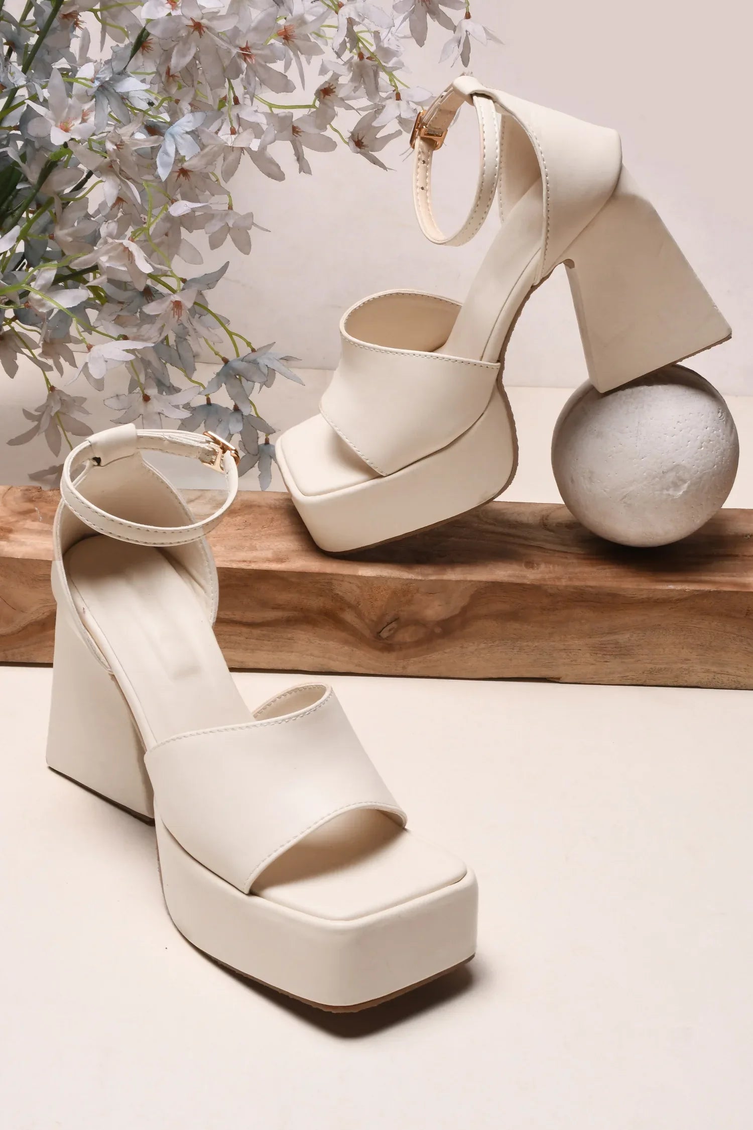 Evening Glam Cross Strap Heels