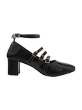 Ankle Strap Patent Block Heels