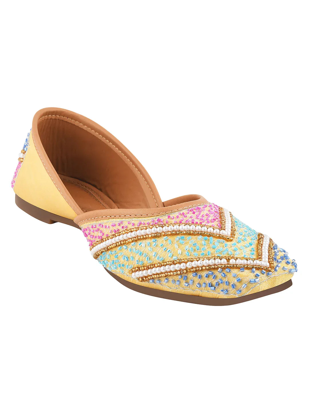 Festive Pastel Work Comfortable Juttis