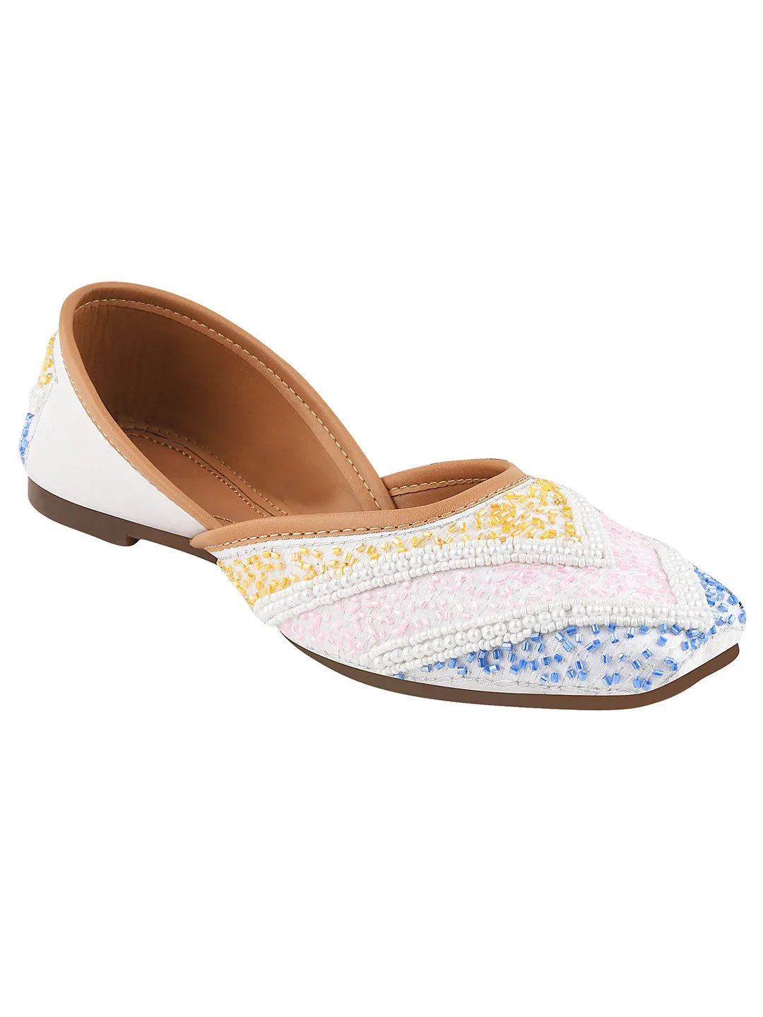 Festive Pastel Work Comfortable Juttis