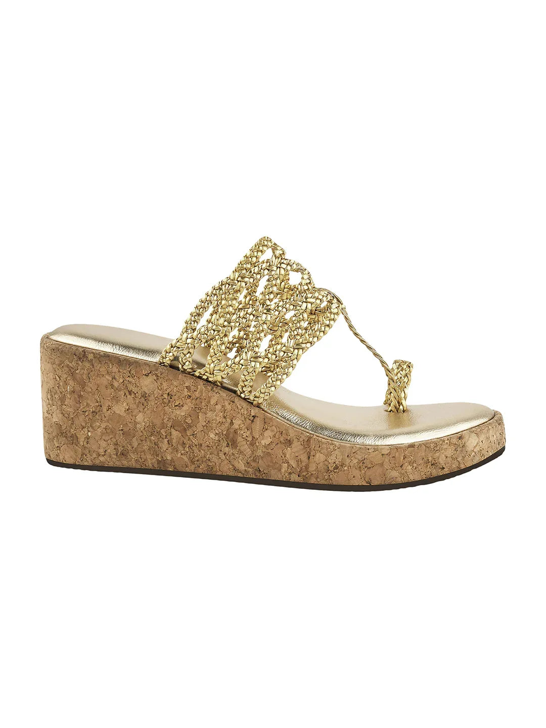Braided Comfort Cork Wedges