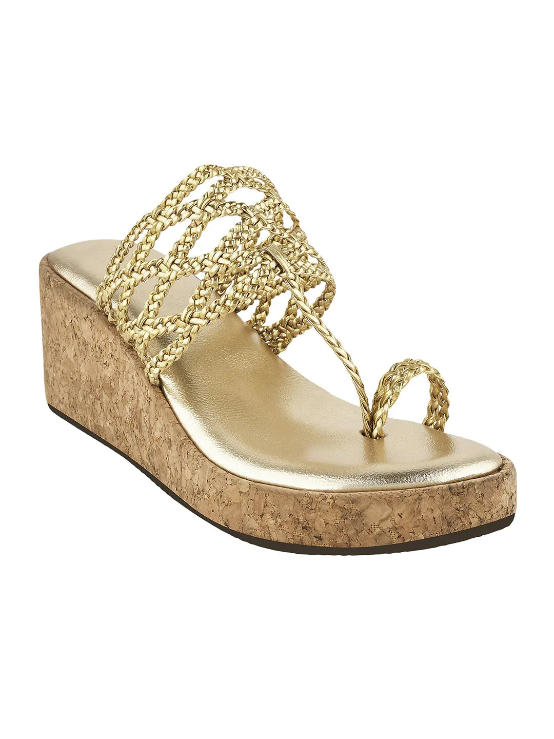Braided Comfort Cork Wedges